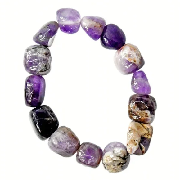 Amethyst Bracelet Chevron Handmade - Picture 3 of 6